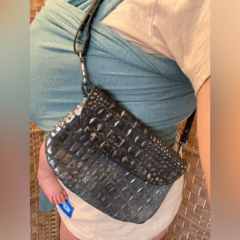 Handmade Alligator-Style Leather Crossbody